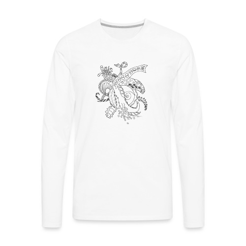 Fantasy black scribblesirii - Men's Premium Long Sleeve T-Shirt