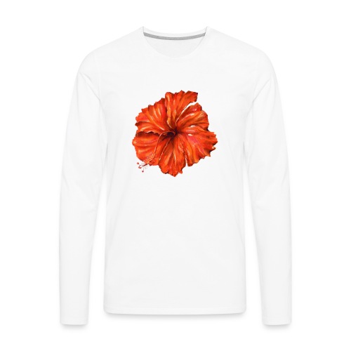 Orange flower - Men's Premium Long Sleeve T-Shirt