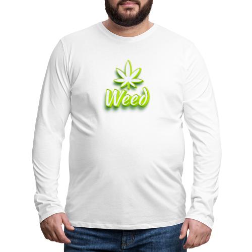 Cannabis Weed Leaf - Marijuana - Customizable - Men's Premium Long Sleeve T-Shirt