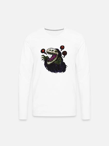The Grim Reapersaur - Men's Premium Long Sleeve T-Shirt - white
