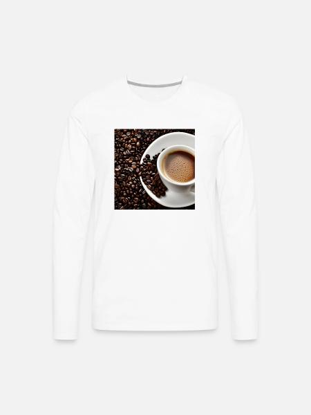 Morning coffee - Men's Premium Long Sleeve T-Shirt - white