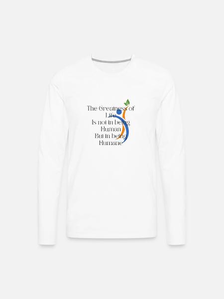 Humane value - Men's Premium Long Sleeve T-Shirt - white