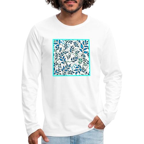 Colorful Foliage Pattern Art - Men's Premium Long Sleeve T-Shirt