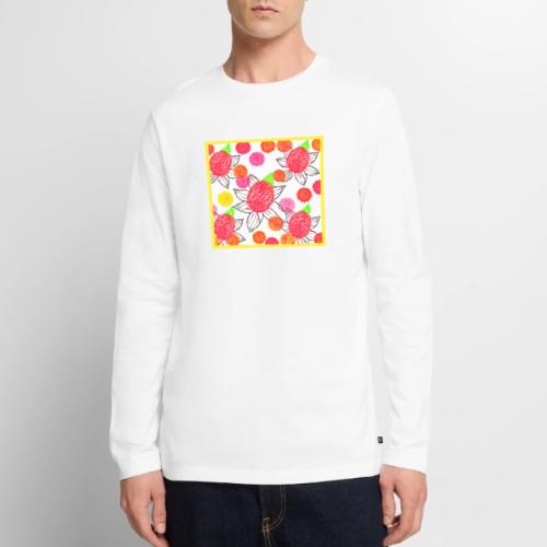 Floral Elegance Symphony Pattern - Men's Premium Long Sleeve T-Shirt