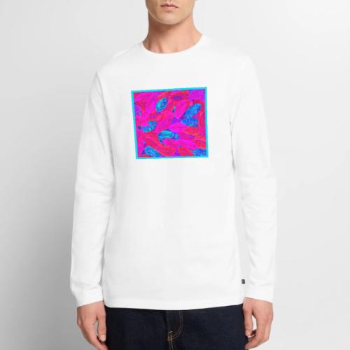 Vibrant Neon Leaves Artful Elegance - Men's Premium Long Sleeve T-Shirt