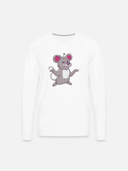Not So Mouse - Men's Premium Long Sleeve T-Shirt - white