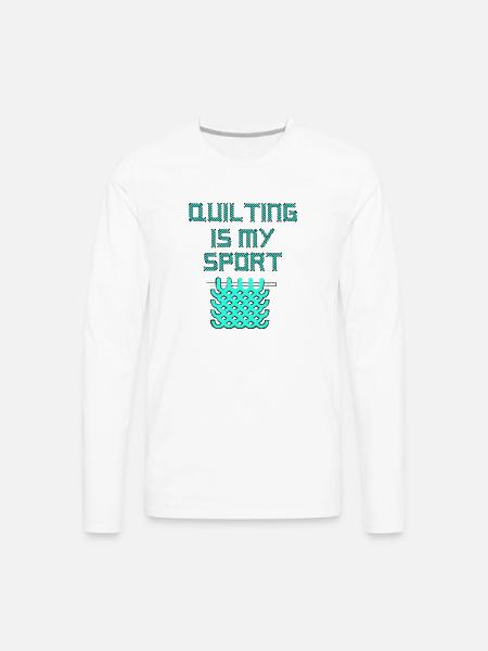 Quilting Lover - Men's Premium Long Sleeve T-Shirt - white