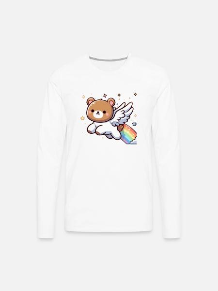 Pegasus Bear - Men's Premium Long Sleeve T-Shirt - white