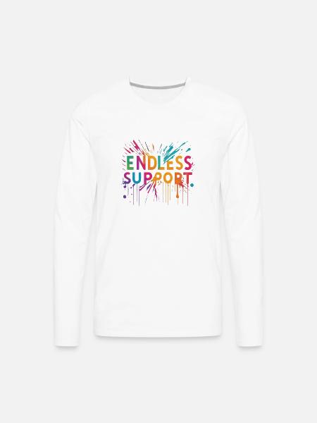 support - Men's Premium Long Sleeve T-Shirt - white