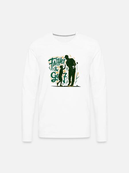 golf and papa - Men's Premium Long Sleeve T-Shirt - white