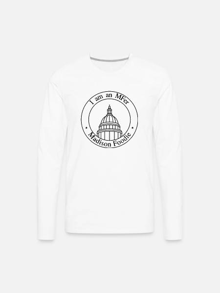 Madison Foodie Capitol - Black - Men's Premium Long Sleeve T-Shirt - white