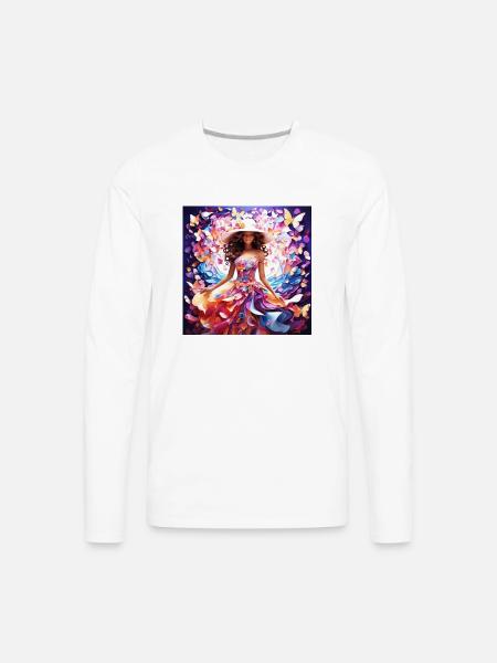 Cute girl - Men's Premium Long Sleeve T-Shirt - white
