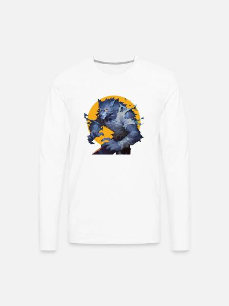 Werewolf Halloween - Men's Premium Long Sleeve T-Shirt - white