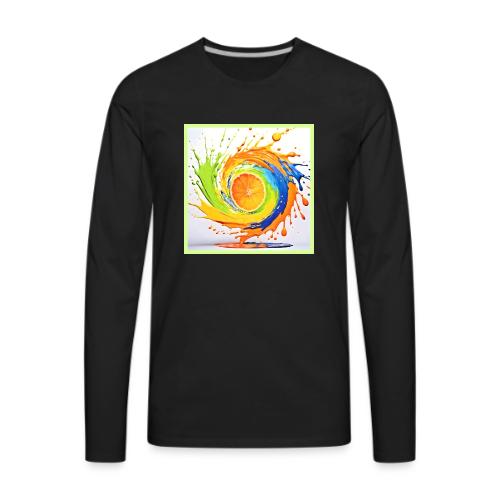 Citrus Splash of Color Design - Men's Premium Long Sleeve T-Shirt