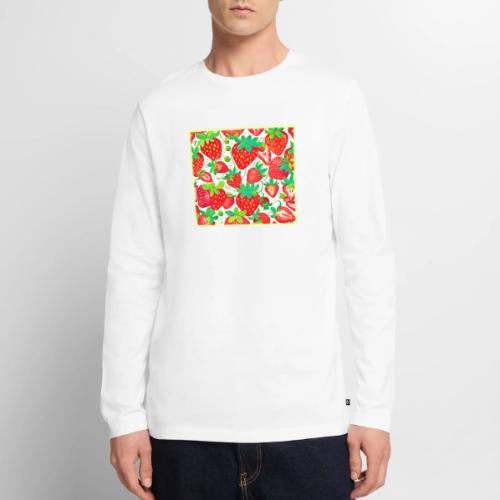 Strawberry Swirl Pattern - Men's Premium Long Sleeve T-Shirt