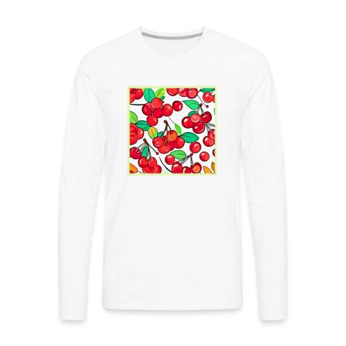 Cherry Pattern Design - Men's Premium Long Sleeve T-Shirt