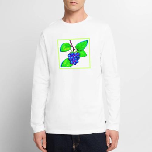Vibrant Blueberry Pop Art - Men's Premium Long Sleeve T-Shirt
