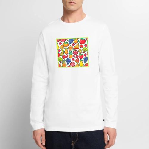 Vibrant Fruit Pattern - Men's Premium Long Sleeve T-Shirt