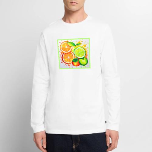 Neon Chaos Liquid Color Explosion - Men's Premium Long Sleeve T-Shirt