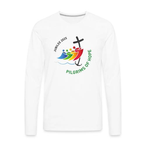 pilgrims of hope 2025 logo (Jubilee Year 2025) - Men's Premium Long Sleeve T-Shirt
