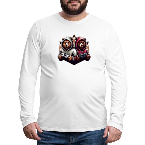 2 grizzlies gamer bears - Men's Premium Long Sleeve T-Shirt