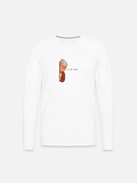 i saw that - Men's Premium Long Sleeve T-Shirt - white