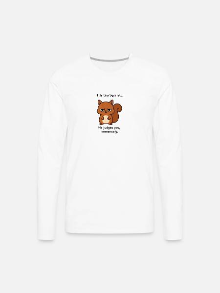 Squirrel of Judgement - Men's Premium Long Sleeve T-Shirt - white