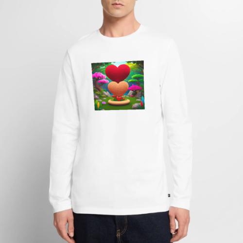 Double Heart, fantasy, nature and fantasy - Men's Premium Long Sleeve T-Shirt