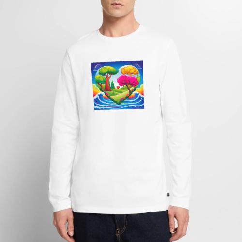 Heart, fantasy, landscapes, nature, fantasy - Men's Premium Long Sleeve T-Shirt