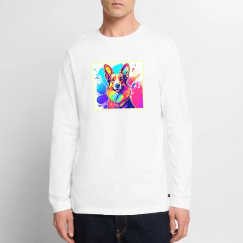Rainbow Corgi: Pop Art Puppy Joy - Men's Premium Long Sleeve T-Shirt