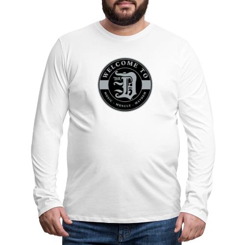 WELCOME TO THE D BADGE BLACK SILVER B - Men's Premium Long Sleeve T-Shirt