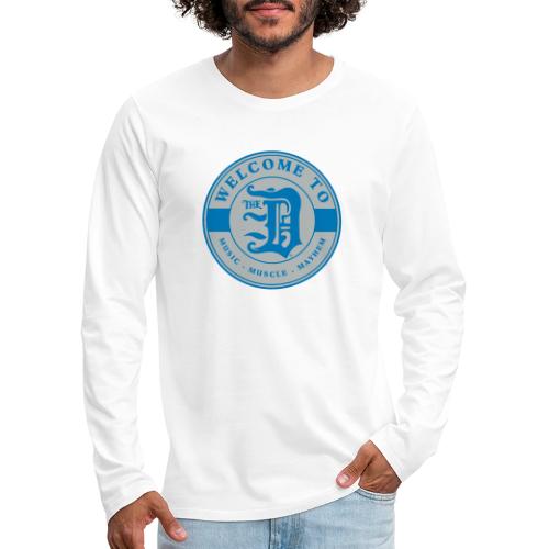 WELCOME TO THE D BADGE BLUE SILVER - Men's Premium Long Sleeve T-Shirt