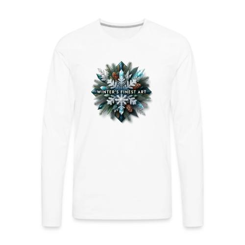 Intricate Frozen Evergreen T-Shirt - Men's Premium Long Sleeve T-Shirt