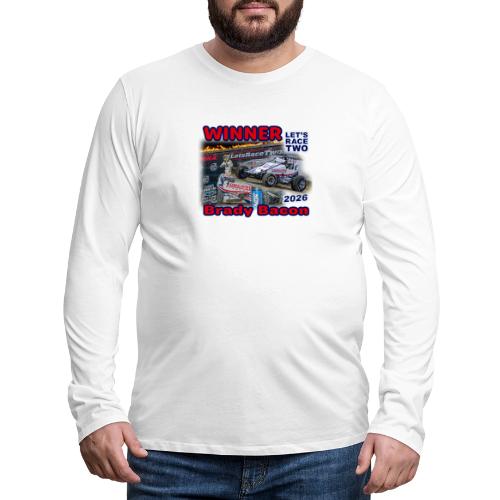 Brady Bacon #LetsRaceTwo Winner - Men's Premium Long Sleeve T-Shirt