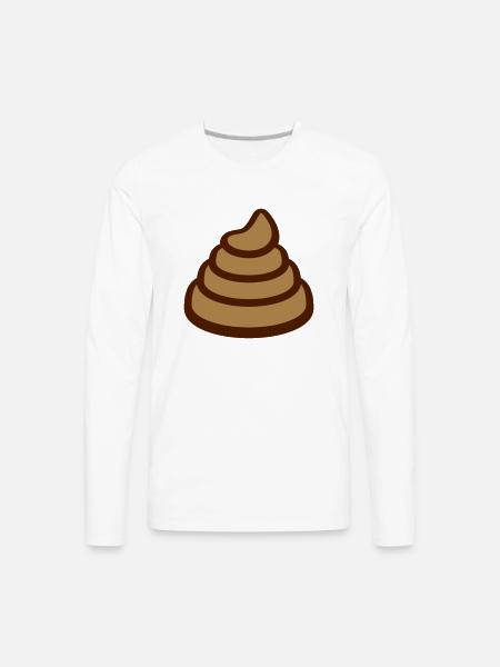 Big poop pile disgusting - Men's Premium Long Sleeve T-Shirt - white
