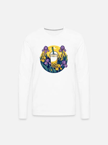 Bubble Tea - Men's Premium Long Sleeve T-Shirt - white