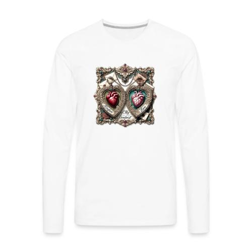 Keeper of My Deepest Love Victorian Locket T-Shirt - Men's Premium Long Sleeve T-Shirt