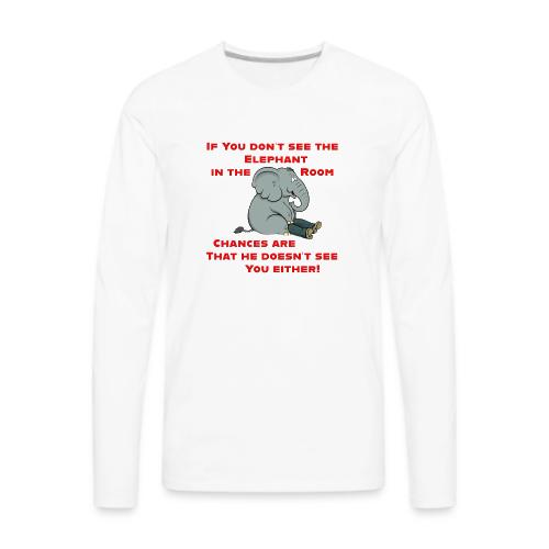 Elephant in the Room Meme - Men's Premium Long Sleeve T-Shirt