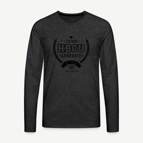 Future HBCU Graduate - Men's Ivory and Navy T-shir - Men's Premium Long Sleeve T-Shirt