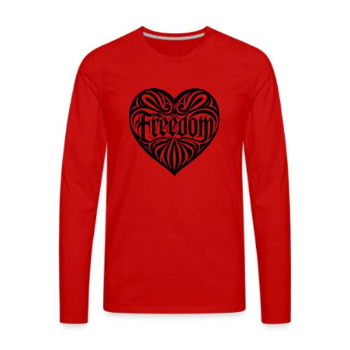 FREEDOM in Heart - Men's Premium Long Sleeve T-Shirt