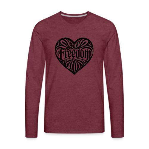 FREEDOM in Heart - Men's Premium Long Sleeve T-Shirt