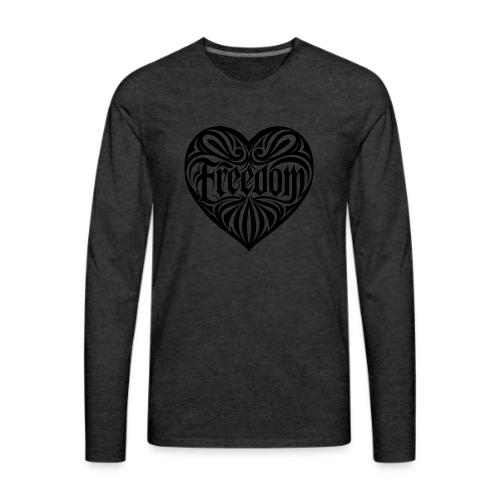 FREEDOM in Heart - Men's Premium Long Sleeve T-Shirt