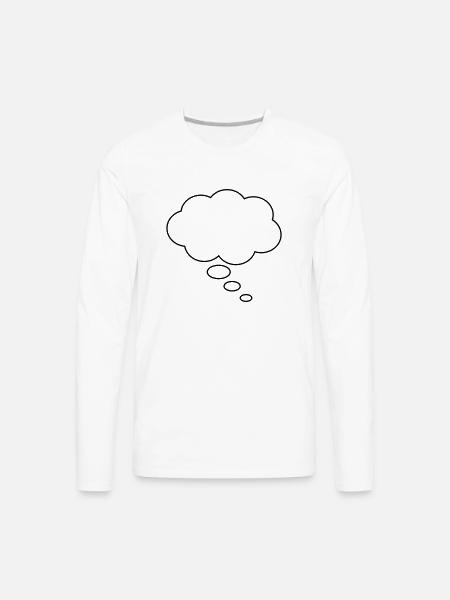 Thought bubble - Men's Premium Long Sleeve T-Shirt - white