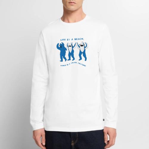 Dancing Sharks, Life Is a Beach - Men's Premium Long Sleeve T-Shirt