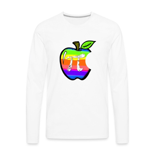 Apple Pi Rainbow:Think Irrationally - Men's Premium Long Sleeve T-Shirt