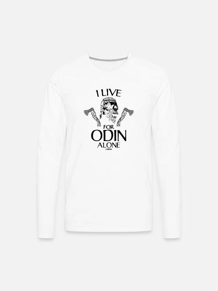 Odin Viking God - Men's Premium Long Sleeve T-Shirt - white