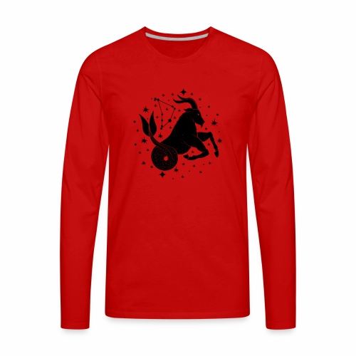 Zodiac sign Ambitious Capricornus December January - Men's Premium Long Sleeve T-Shirt