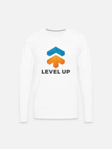 level up - Men's Premium Long Sleeve T-Shirt - white