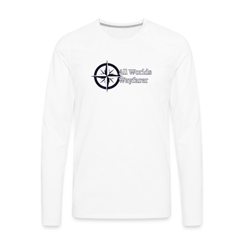 All Worlds Wayfarer: Logo - Men's Premium Long Sleeve T-Shirt