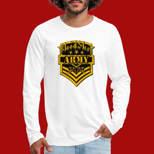 BloodShot ARMYLogo Gold /Black - Men's Premium Long Sleeve T-Shirt